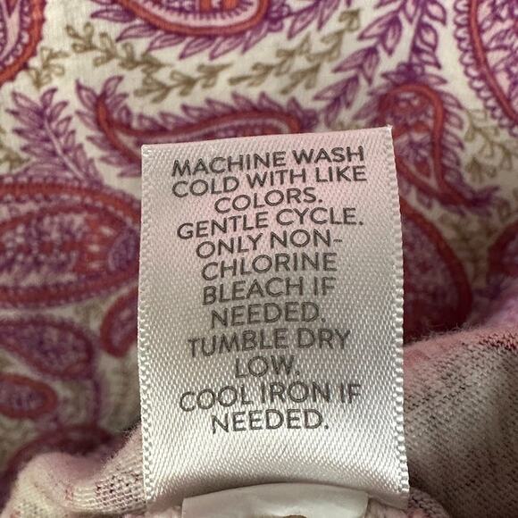 J Jill Dress Womens Small Pink Paisley Pockets Stretch Comfort Beach Boho Preppy - Picture 9 of 13